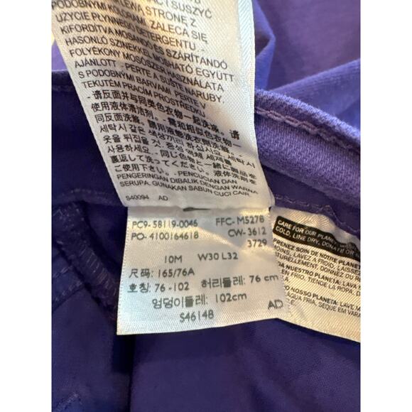 Levis 512 Jeans Womens Size 10 M Purple Slim Fit Tapered Leg Stretch Denim Y2K - Picture 5 of 11